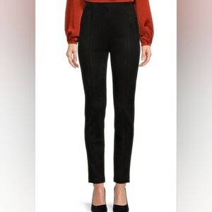 Gibson Latimer Black Faux Suede Straight Leg Ankle Pants Misses Medium NWT